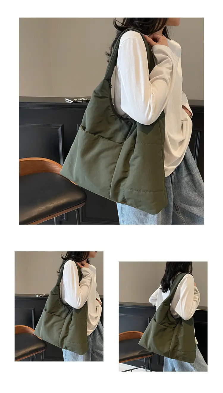 Women's Large Black Tote Bag Luggage Leather Goods — feature 11
