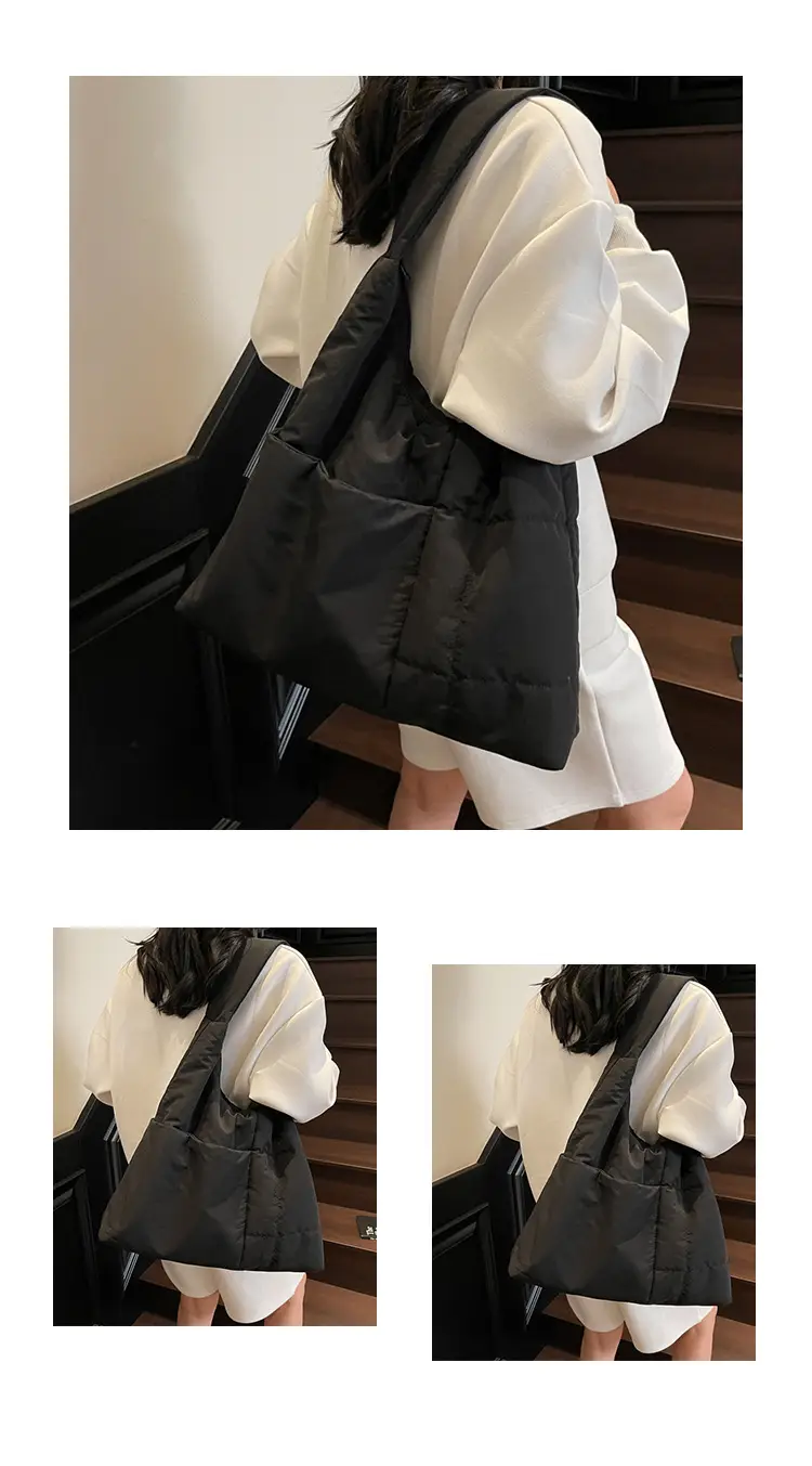 Women's Large Black Tote Bag Luggage Leather Goods — feature 12