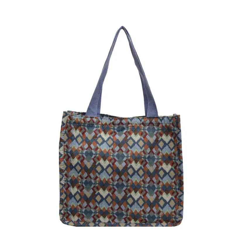 Women's Patterned Canvas Tote Bag Large Capacity Shoulder Crossbody - Image 11
