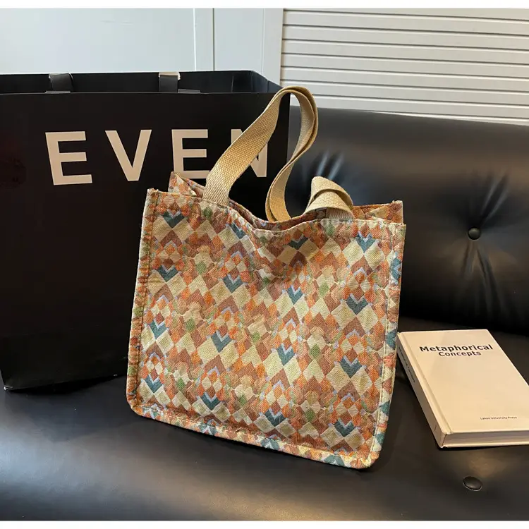 Women's Patterned Canvas Tote Bag Large Capacity Shoulder Crossbody — feature 23