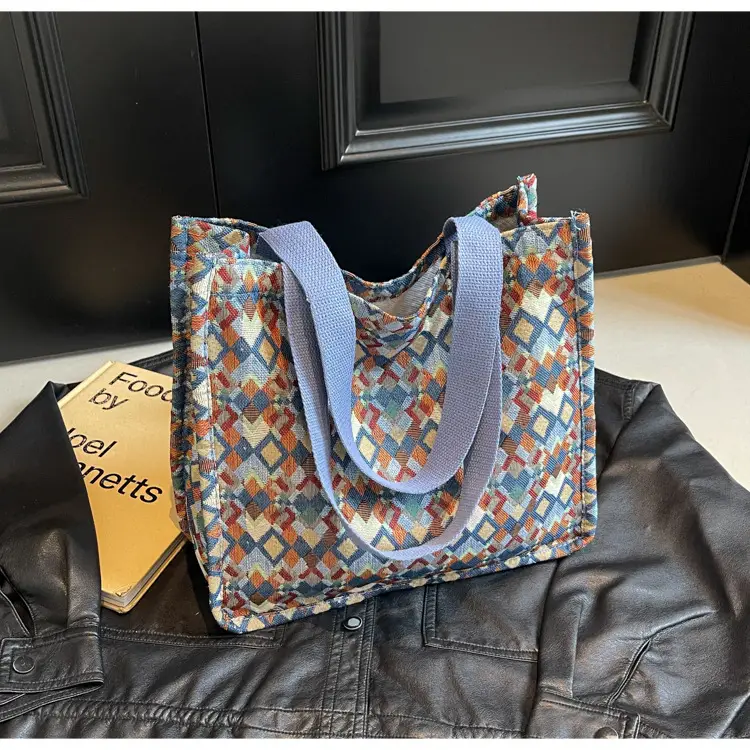 Women's Patterned Canvas Tote Bag Large Capacity Shoulder Crossbody — feature 28