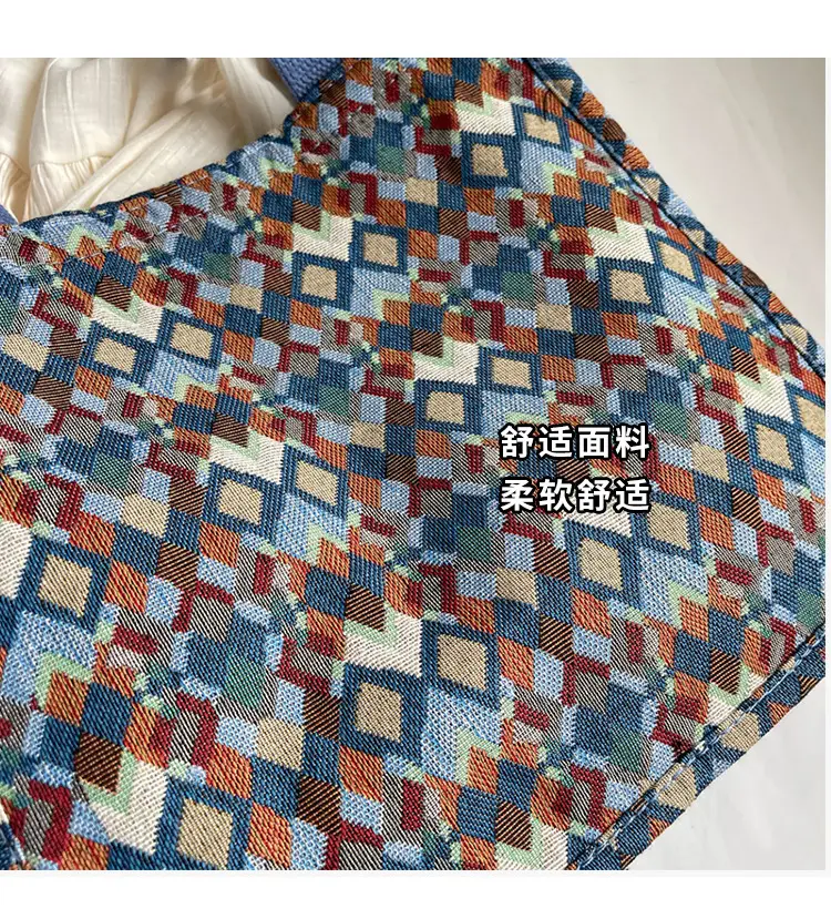 Women's Patterned Canvas Tote Bag Large Capacity Shoulder Crossbody — feature 3