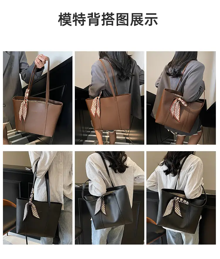 Women's Retro Leather Shoulder Bag Brown Large Capacity — feature 10