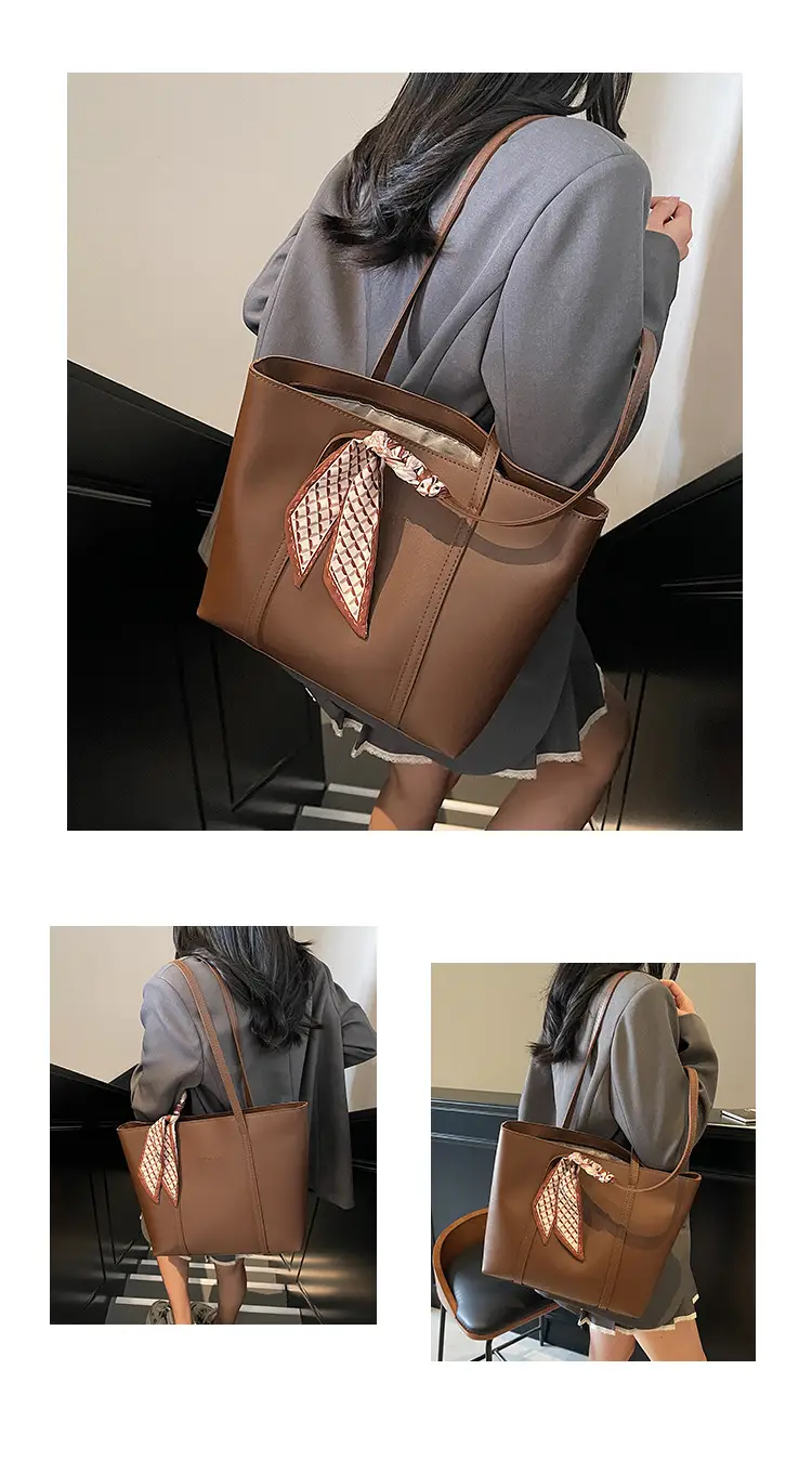 Women's Retro Leather Shoulder Bag Brown Large Capacity — feature 14