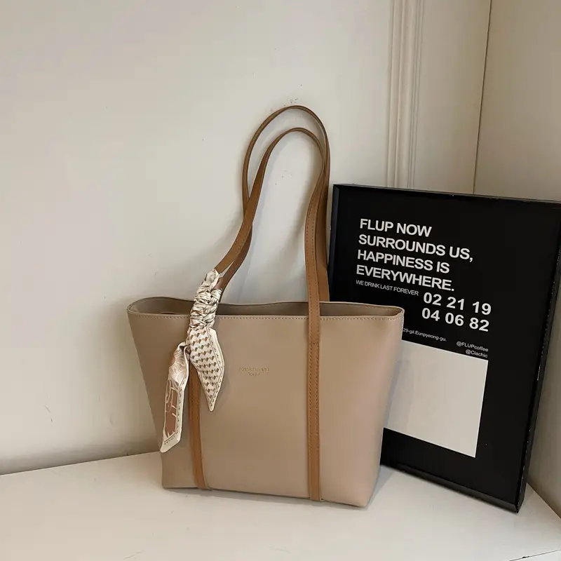 Women's Retro Leather Shoulder Bag Brown Large Capacity - Image 2
