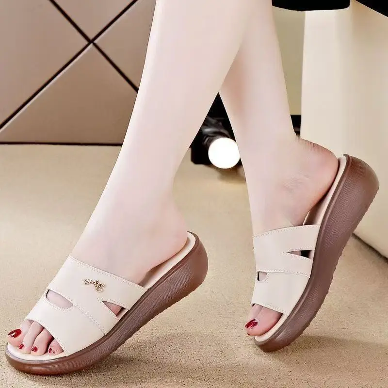 Women's White Platform Wedge Sandals Summer 2025 - Image 4