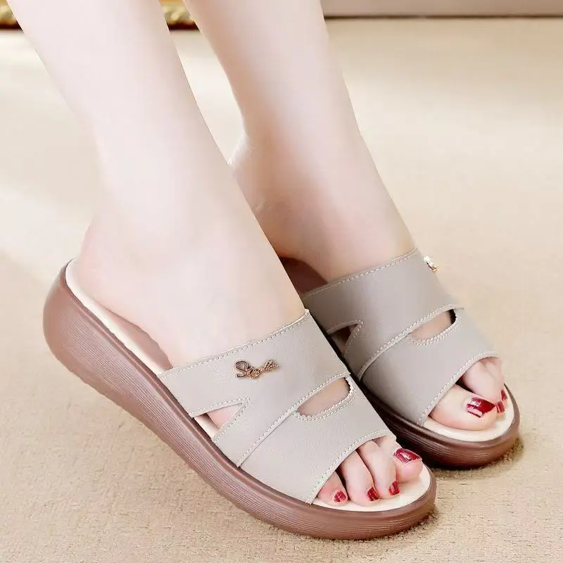 Women's White Platform Wedge Sandals Summer 2025 - Image 5