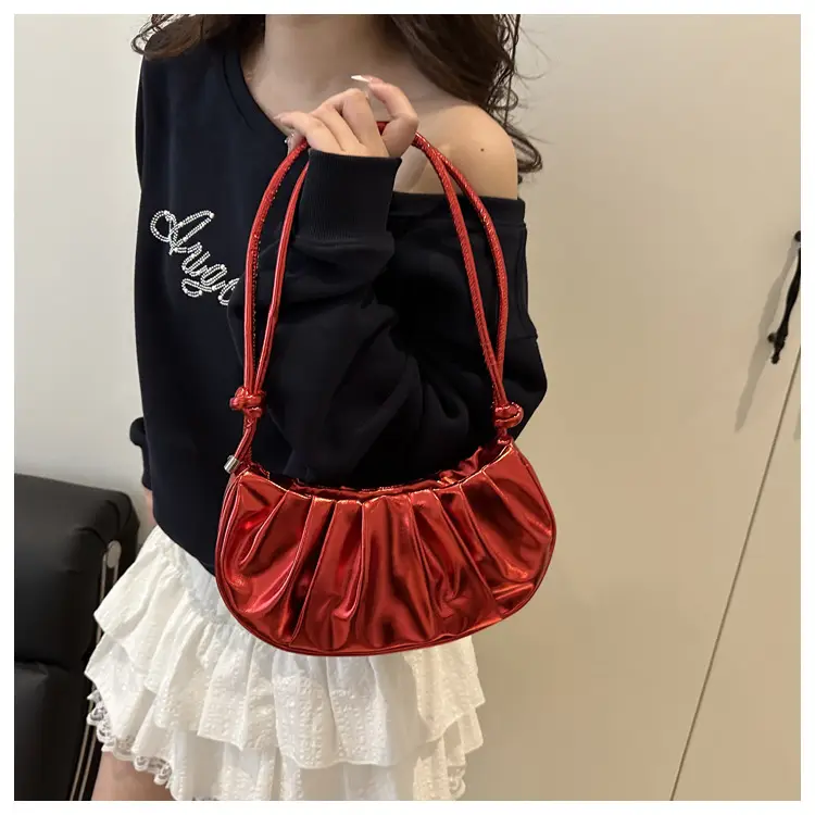 Silver Pleated Shoulder Bag for Women 2025 — feature 13