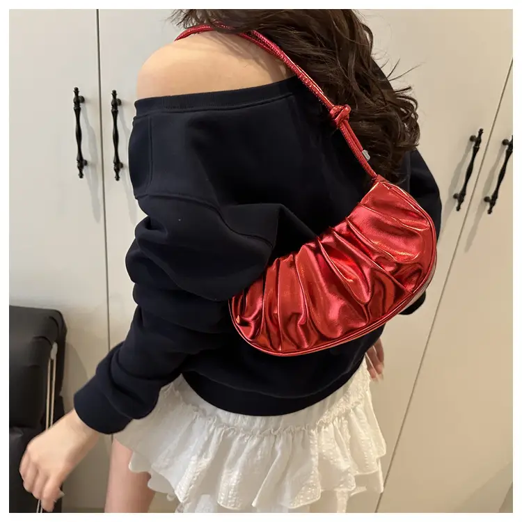 Silver Pleated Shoulder Bag for Women 2025 — feature 14