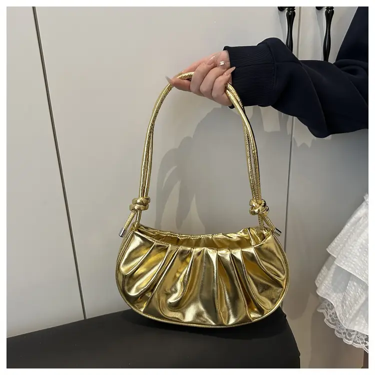 Silver Pleated Shoulder Bag for Women 2025 — feature 16