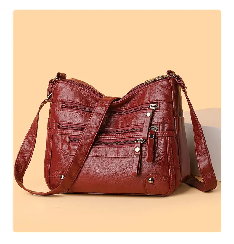 Black Leather Shoulder Crossbody Bag for Women — feature 11
