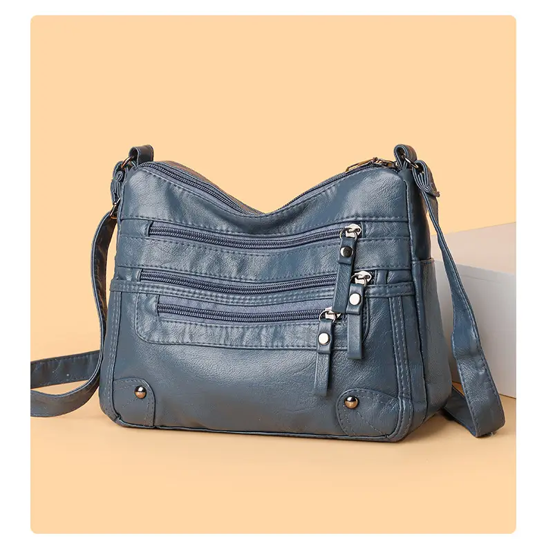 Black Leather Shoulder Crossbody Bag for Women — feature 12