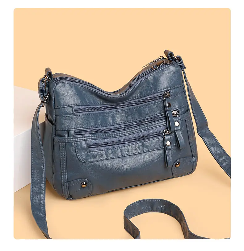Black Leather Shoulder Crossbody Bag for Women — feature 13