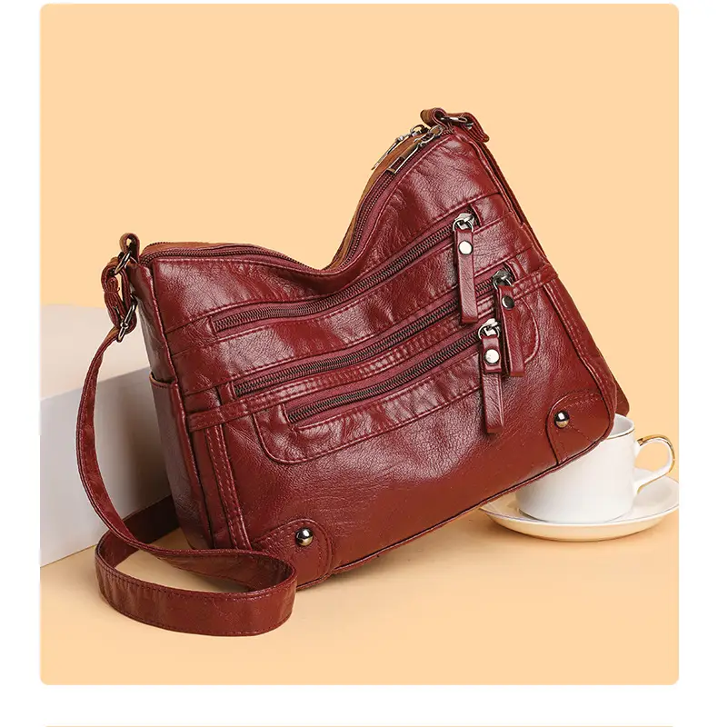 Black Leather Shoulder Crossbody Bag for Women — feature 17
