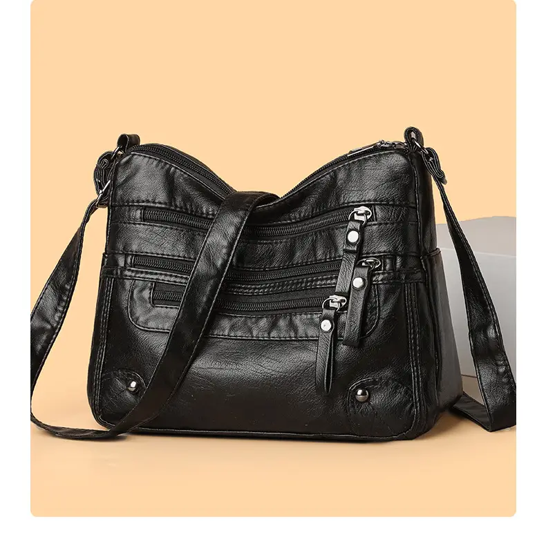 Black Leather Shoulder Crossbody Bag for Women — feature 18