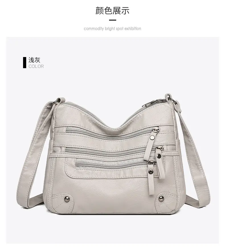 Black Leather Shoulder Crossbody Bag for Women — feature 25