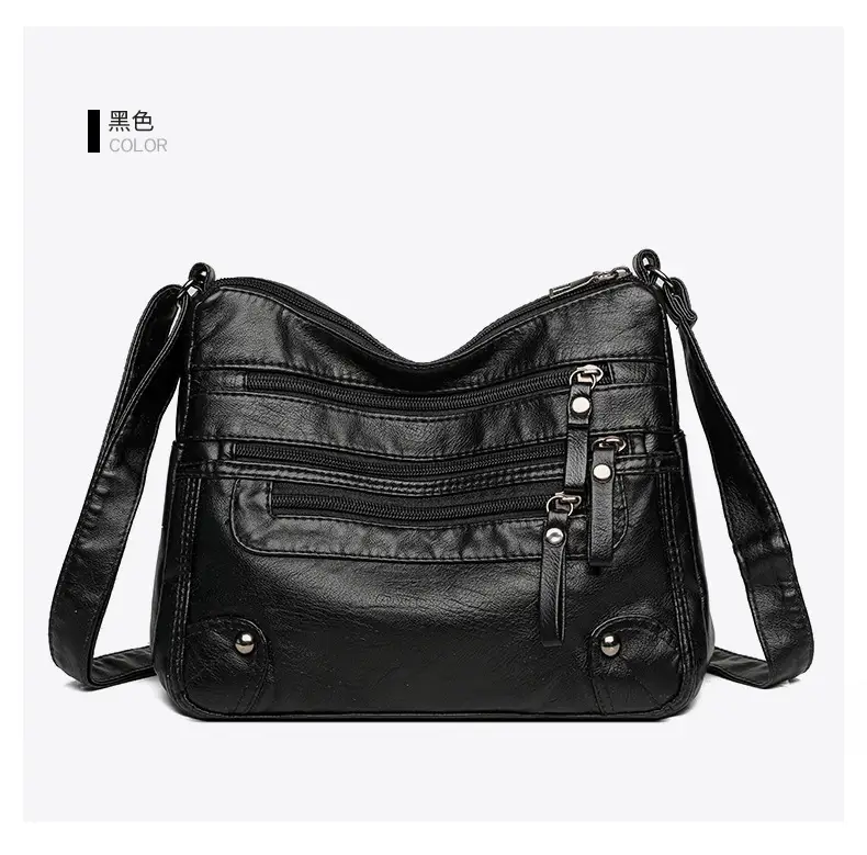 Black Leather Shoulder Crossbody Bag for Women — feature 27