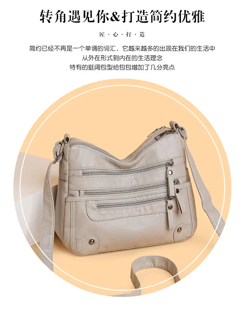 Black Leather Shoulder Crossbody Bag for Women — feature 3