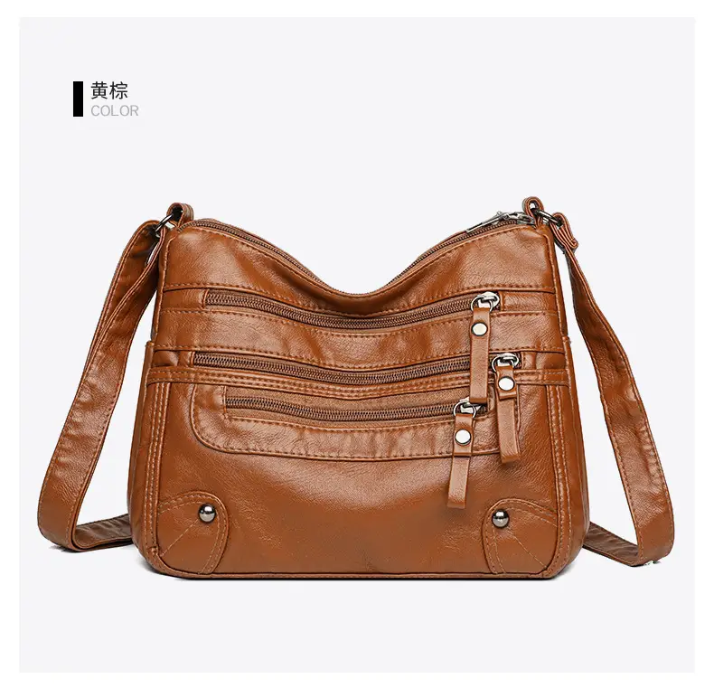 Black Leather Shoulder Crossbody Bag for Women — feature 30