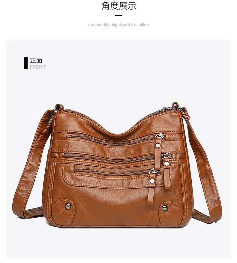 Black Leather Shoulder Crossbody Bag for Women — feature 31