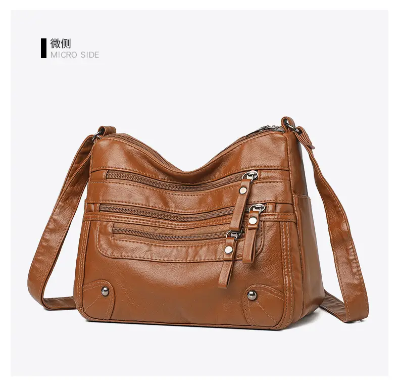 Black Leather Shoulder Crossbody Bag for Women — feature 32