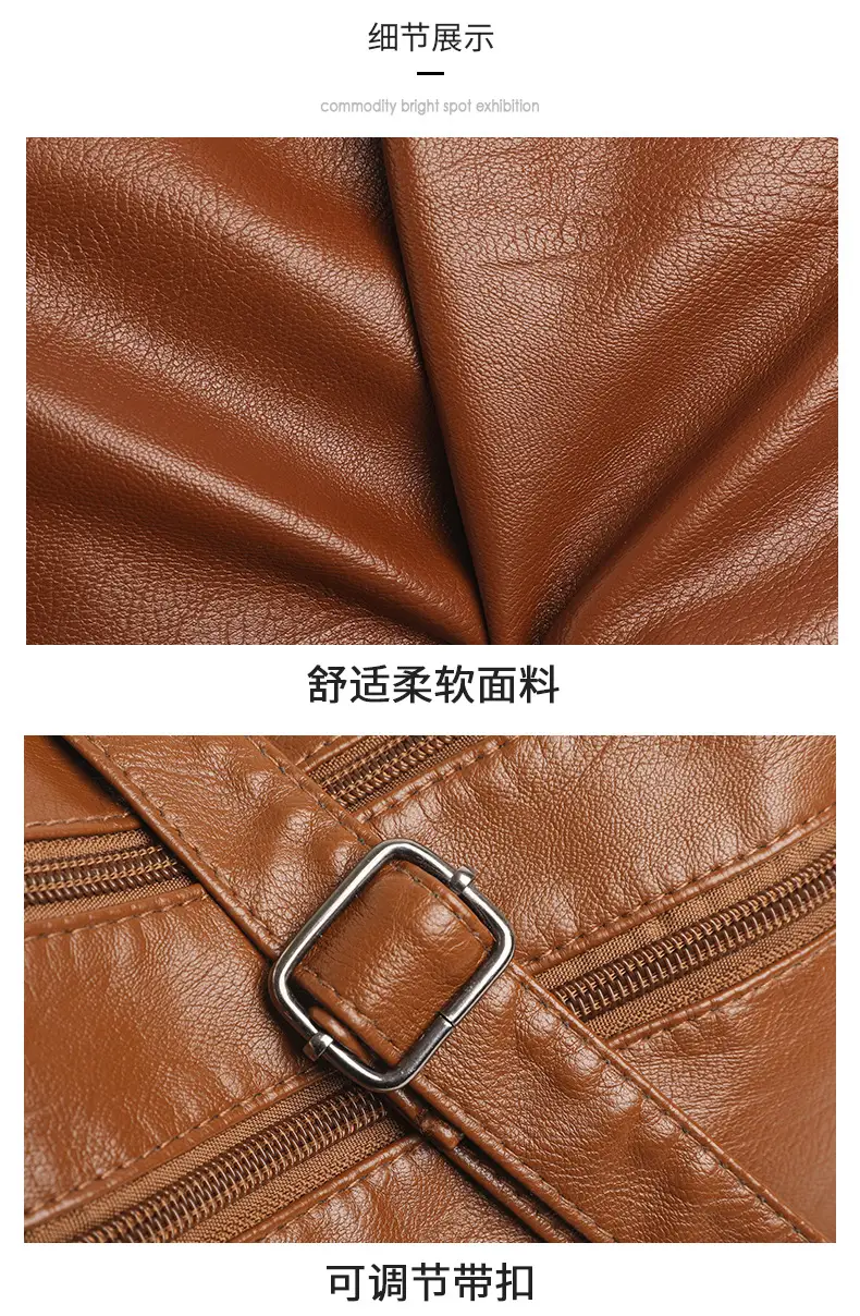 Black Leather Shoulder Crossbody Bag for Women — feature 36