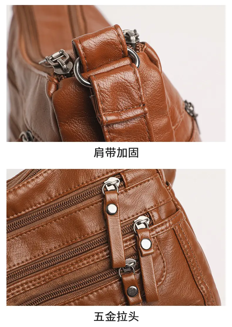 Black Leather Shoulder Crossbody Bag for Women — feature 37