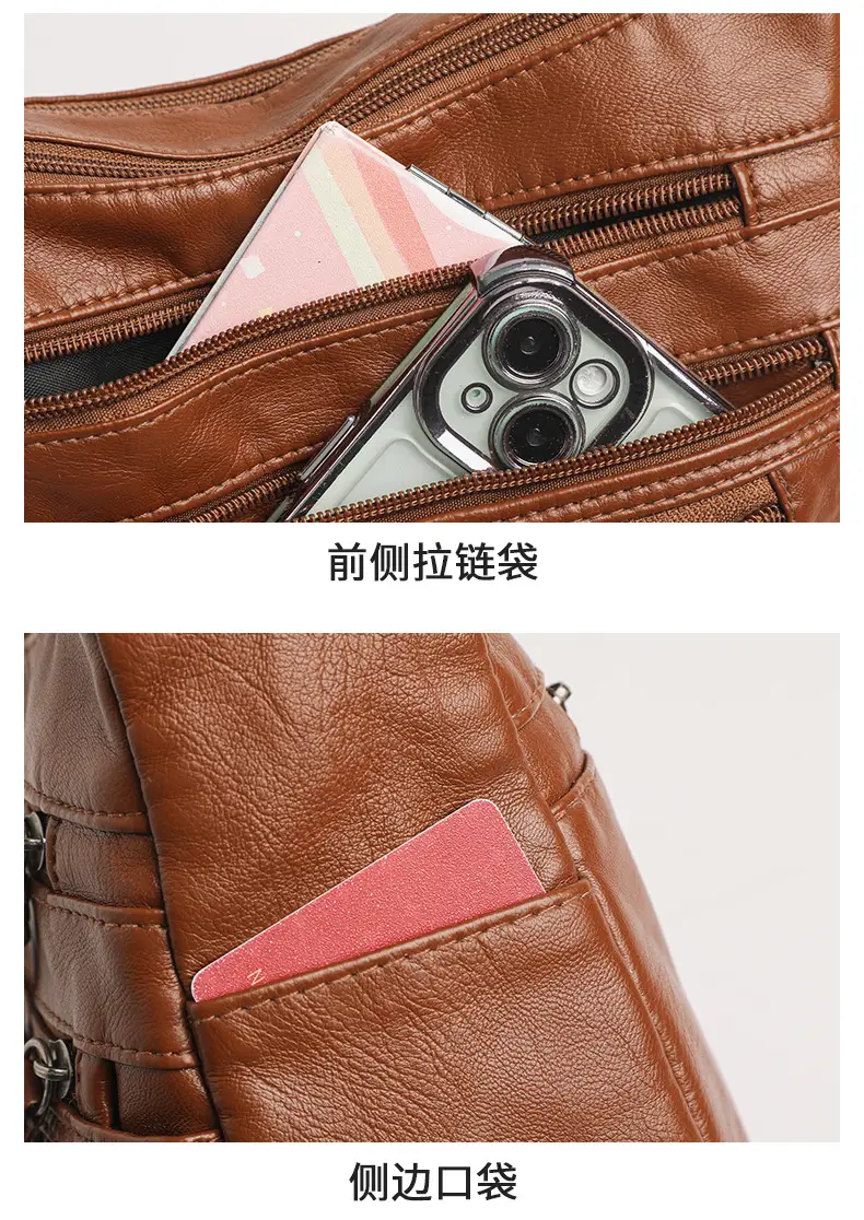 Black Leather Shoulder Crossbody Bag for Women — feature 38