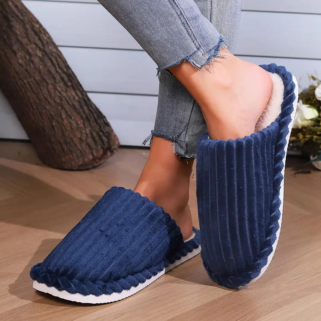 Cross-Border 2026 New Cotton Slippers for Women, Autumn and Winter Plush Couple's Home Indoor Warm Non-Slip Slippers for Men - Image 4