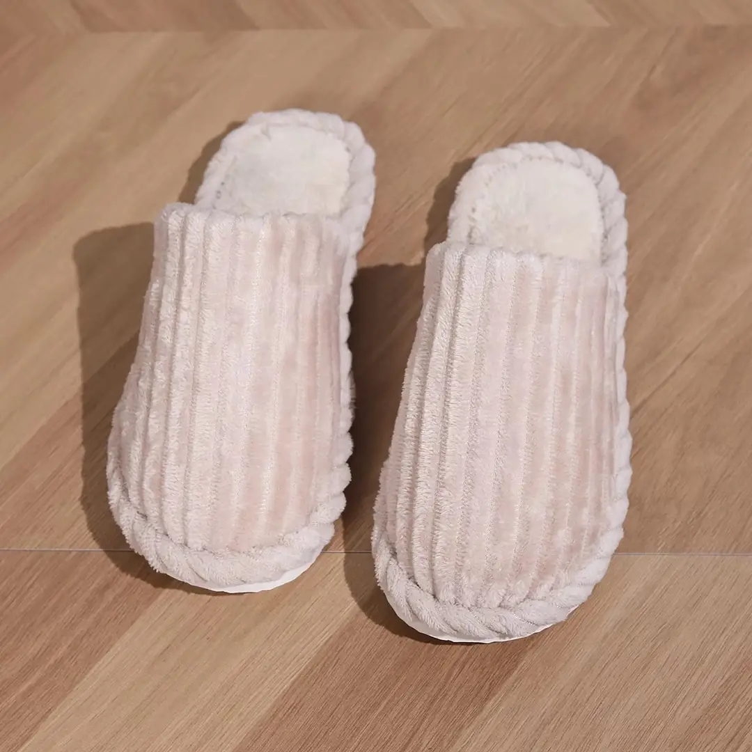 Cross-Border 2026 New Cotton Slippers for Women, Autumn and Winter Plush Couple's Home Indoor Warm Non-Slip Slippers for Men — feature 3