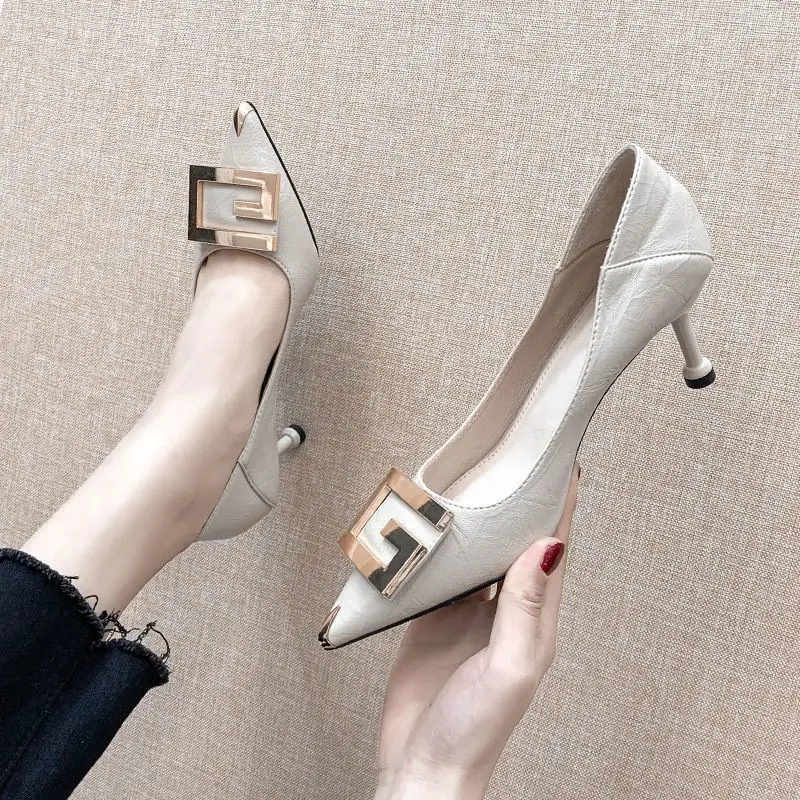 2026 Thin Heels for Women French Style Comfortable Work Shoes - Image 3