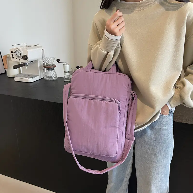 Light Blue Laptop Handbag Single Shoulder Crossbody - Image 8