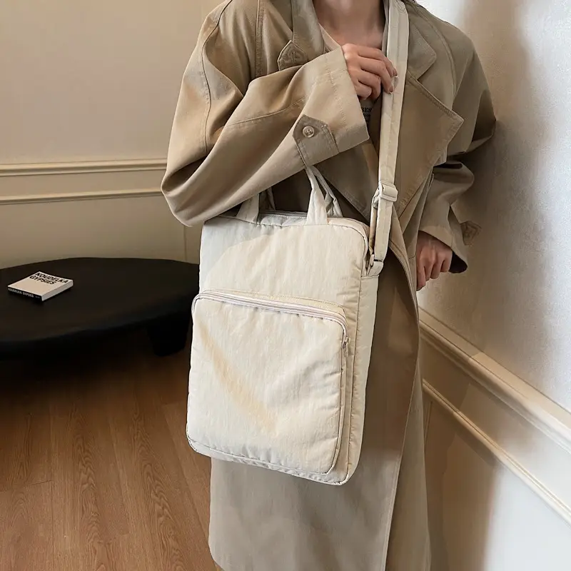 Light Blue Laptop Handbag Single Shoulder Crossbody - Image 9