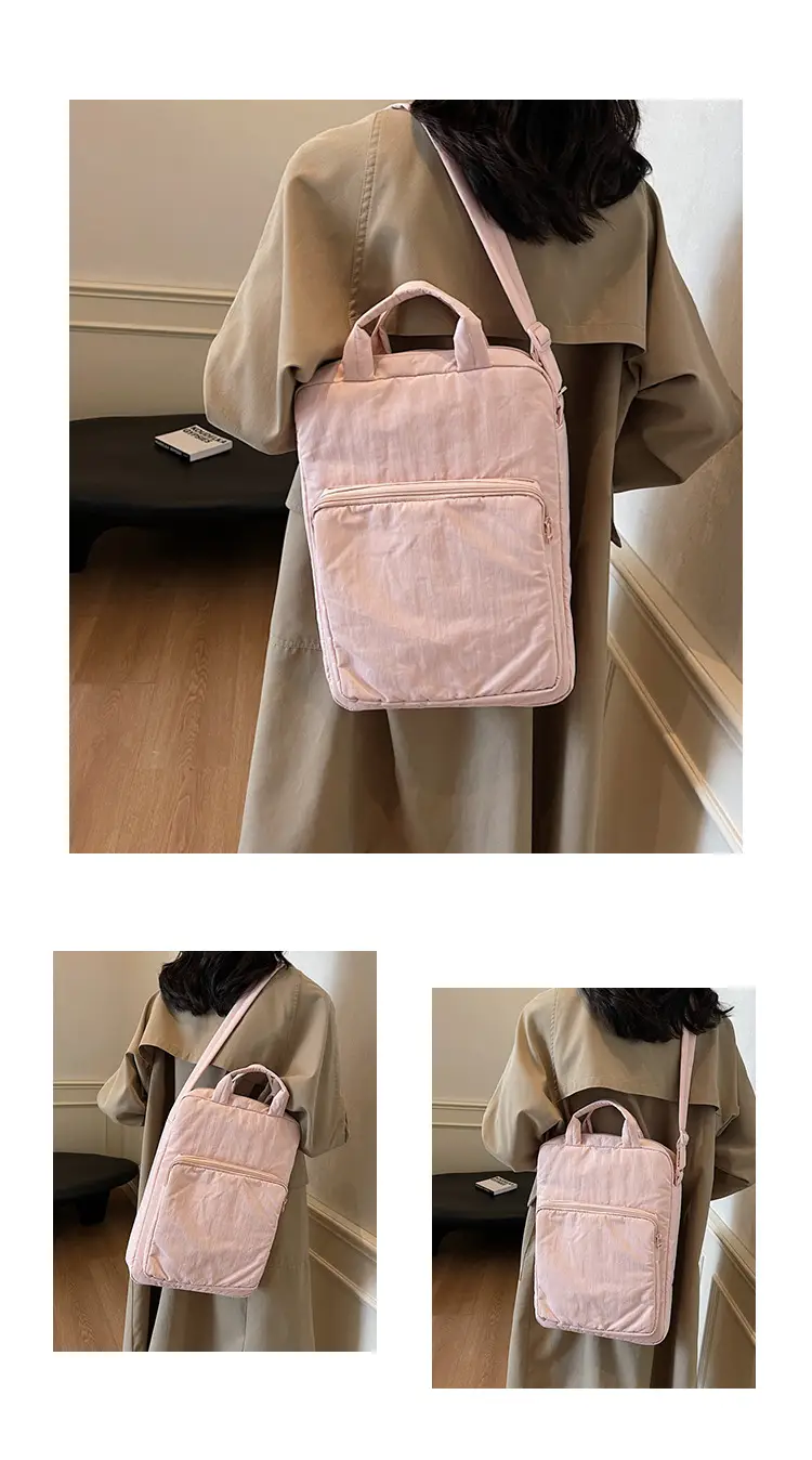 Light Blue Laptop Handbag Single Shoulder Crossbody — feature 11