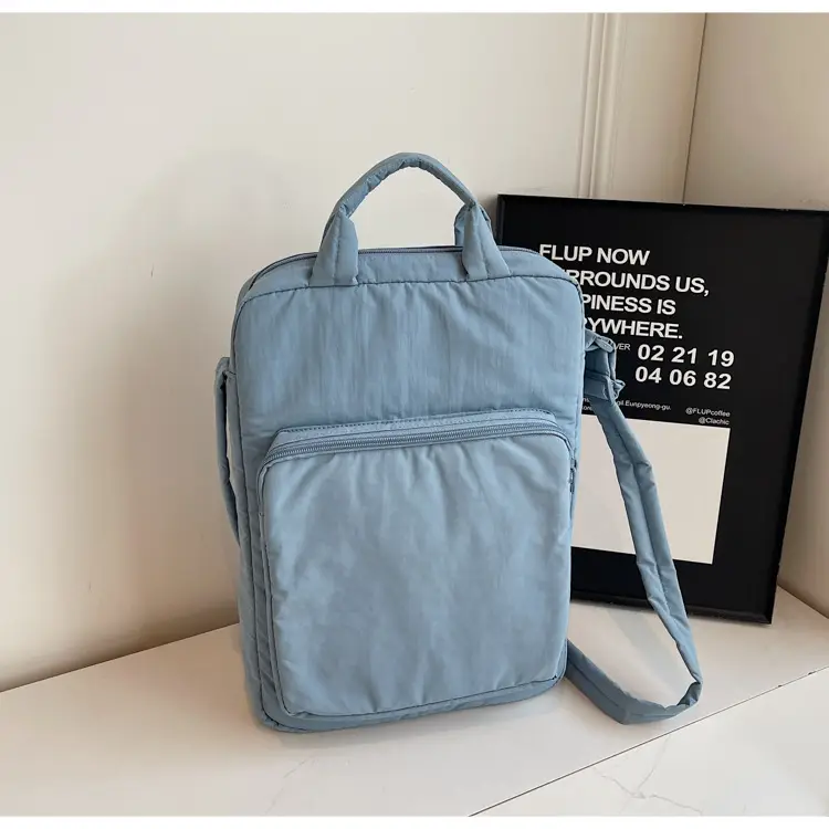 Light Blue Laptop Handbag Single Shoulder Crossbody — feature 19