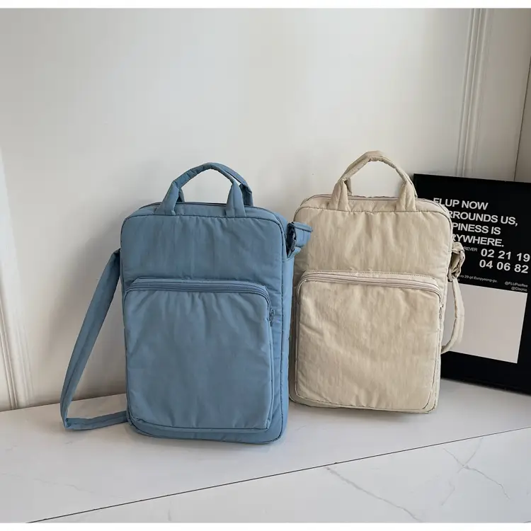 Light Blue Laptop Handbag Single Shoulder Crossbody — feature 20