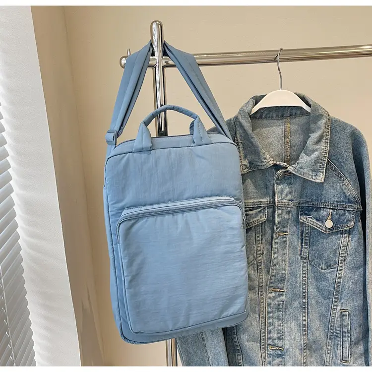 Light Blue Laptop Handbag Single Shoulder Crossbody — feature 23
