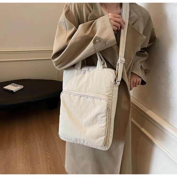 Light Blue Laptop Handbag Single Shoulder Crossbody — feature 36