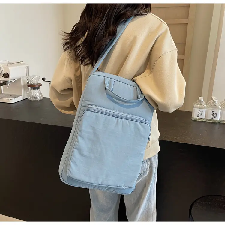 Light Blue Laptop Handbag Single Shoulder Crossbody — feature 45