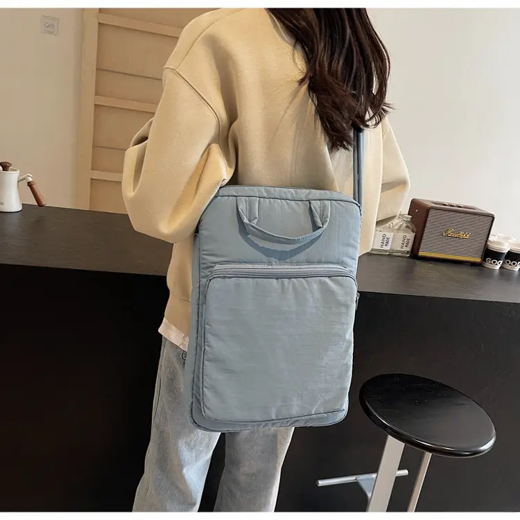 Light Blue Laptop Handbag Single Shoulder Crossbody — feature 46
