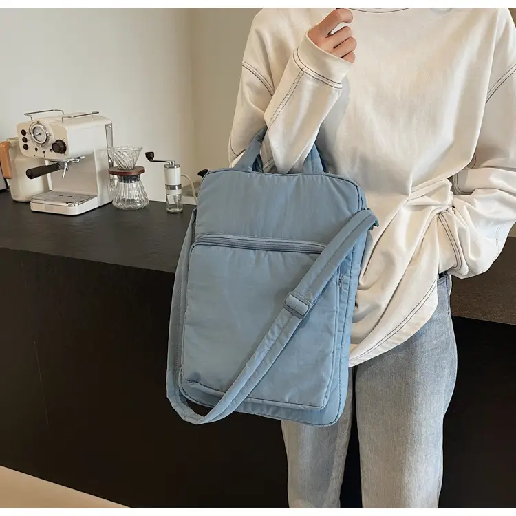 Light Blue Laptop Handbag Single Shoulder Crossbody — feature 48
