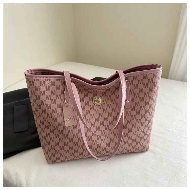 Large Capacity Retro Print Commuter Tote Bag White — feature 24