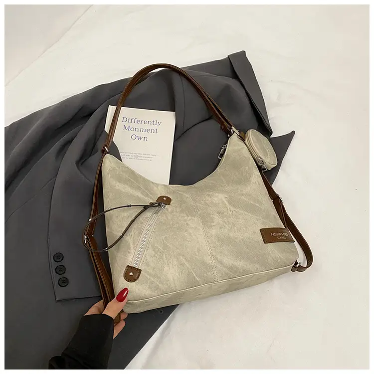 Korean Style Shoulder Crossbody Bag Gold Leather 2025 - Image 2