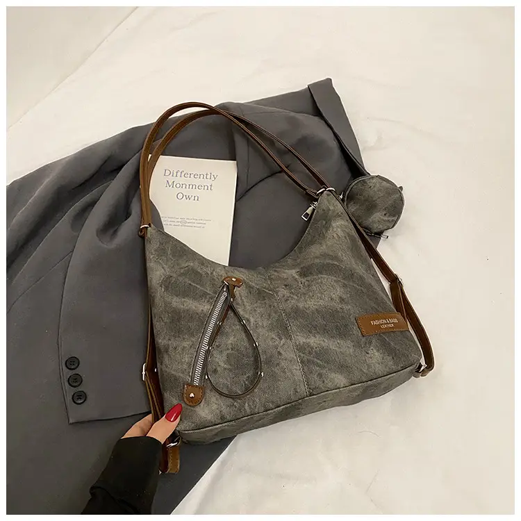 Korean Style Shoulder Crossbody Bag Gold Leather 2025 - Image 4