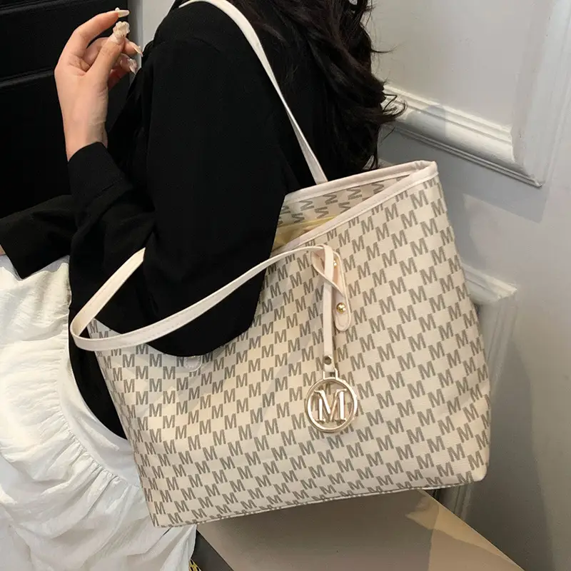 Women Cross-Brand Houndstooth Tote Bag Large Capacity - Image 7