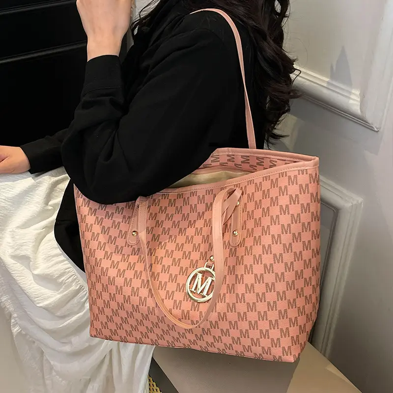 Women Cross-Brand Houndstooth Tote Bag Large Capacity - Image 8