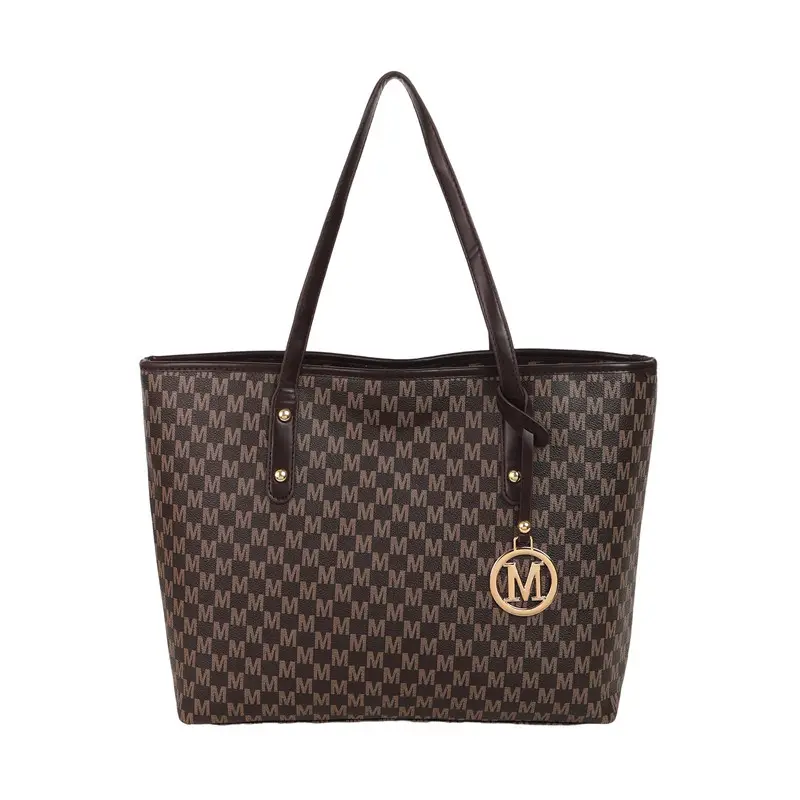 Women Cross-Brand Houndstooth Tote Bag Large Capacity - Image 9