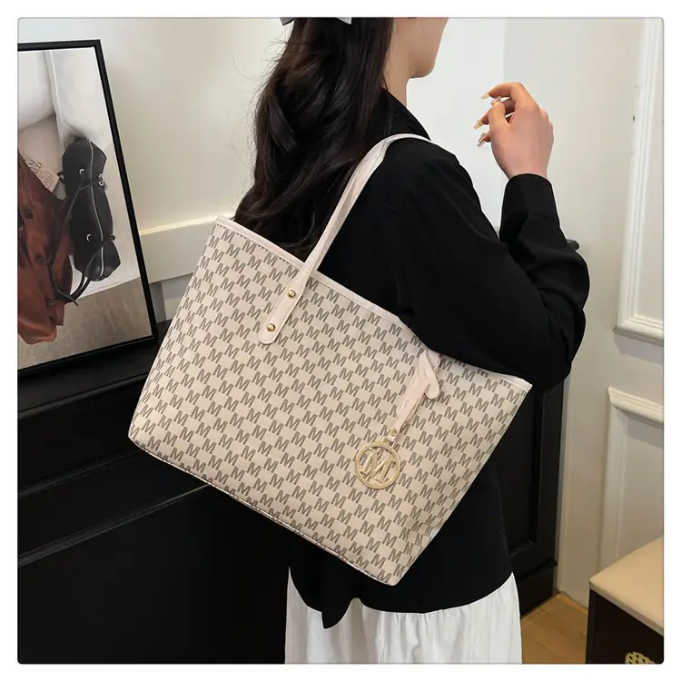 Women Cross-Brand Houndstooth Tote Bag Large Capacity — feature 20