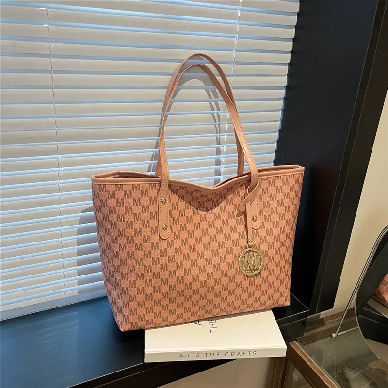 Women Cross-Brand Houndstooth Tote Bag Large Capacity - Image 3