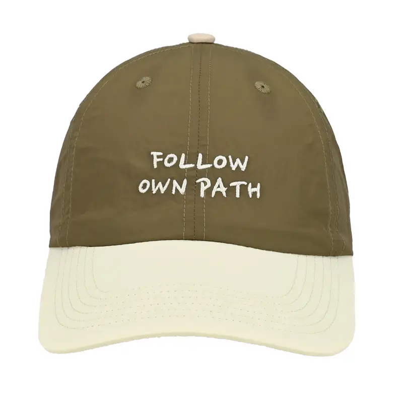 Follow Your Path Baseball Cap for Men Women Olive White - Image 9